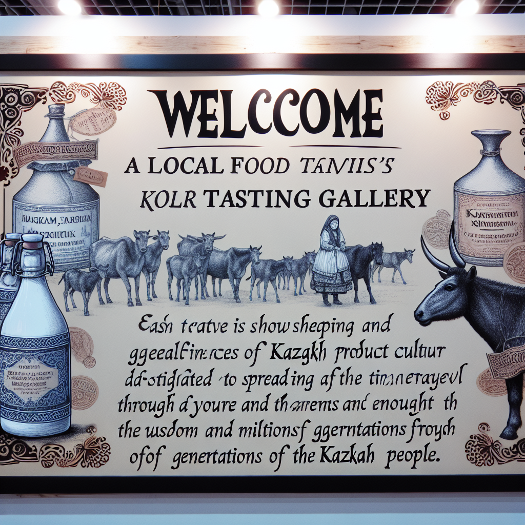 Welcome to a local food tasting gallery dedicated to showcasing and spreading the essence of Kazakh Kormis dairy product culture. This unique gallery is filled with the rich aroma of Kormis, a product made from mare's milk. Each taste provides a time travel experience through the wisdom and emotions passed down through generations of the Kazakh people.