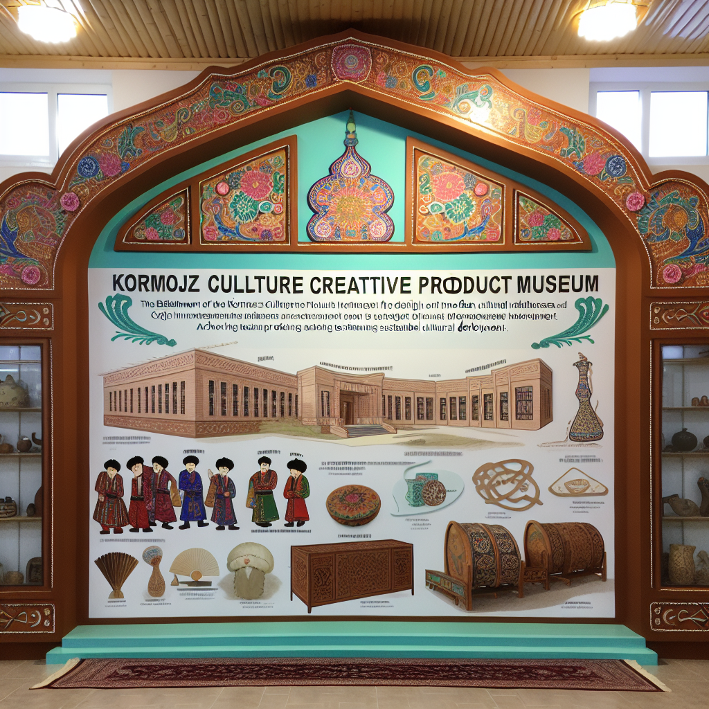 The establishment of the Kormoz culture creative product museum was intended to promote the rich Kazakh cultural heritage. It aims to upgrade local industries through the design and development of innovative products, achieving sustainable cultural development. The museum houses a collection of traditional handicrafts, modern design elements, and cultural innovation products, all aimed at exhibiting the unique cultural atmosphere and artistic lifestyle of Gejiagou Village.
