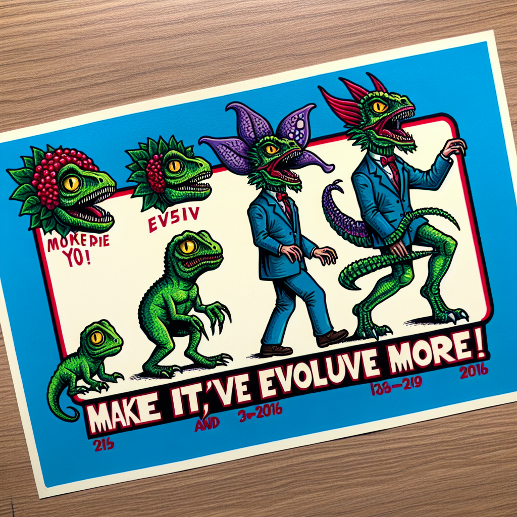 Make it evolve, evolve, and evolve more!