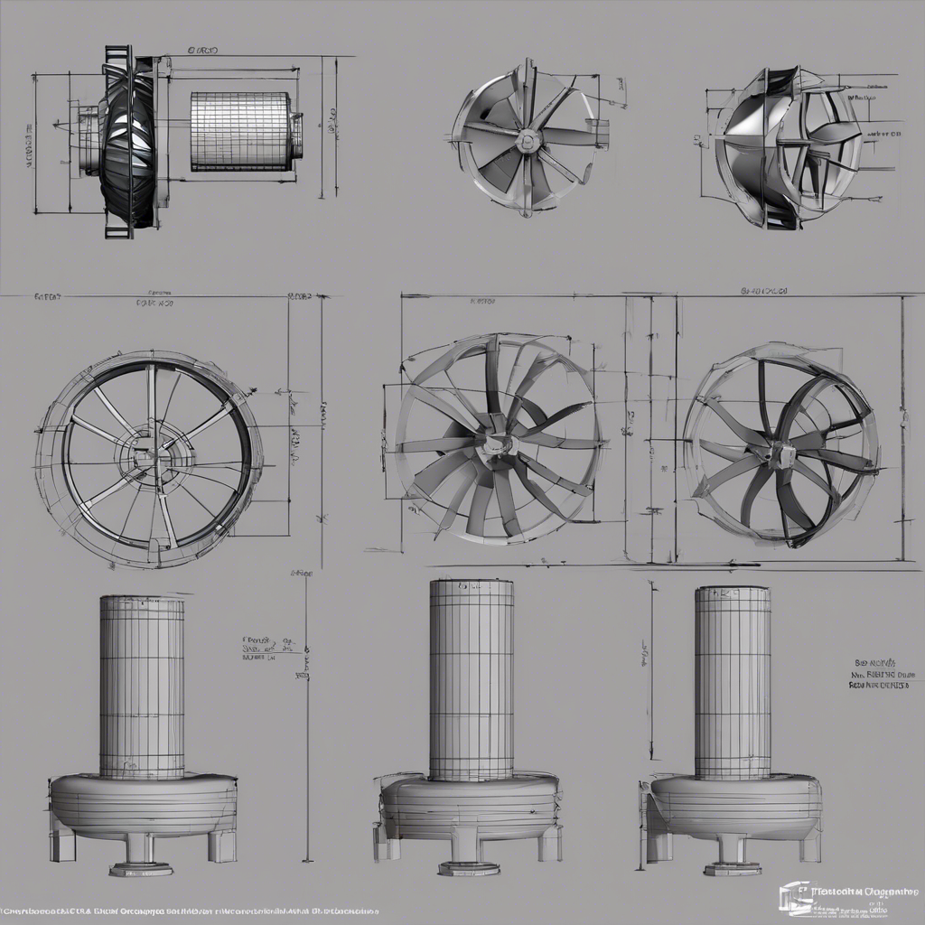Help me generate a CAD product structure drawing with the following structure description: 
The overall structure of the generator can be divided into upper and lower parts, the upper part is based on the traditional wind generator mechanism to add a set of impellers, forming a double impeller structure, the double impellers are connected through the shaft. The lower part is designed as a photovoltaic panel that can be contracted like an umbrella.