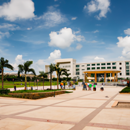 海南医学院，校园风光秀丽，绿树成荫，有宁静的读书角落，也有充满活力的广场和运动场地。