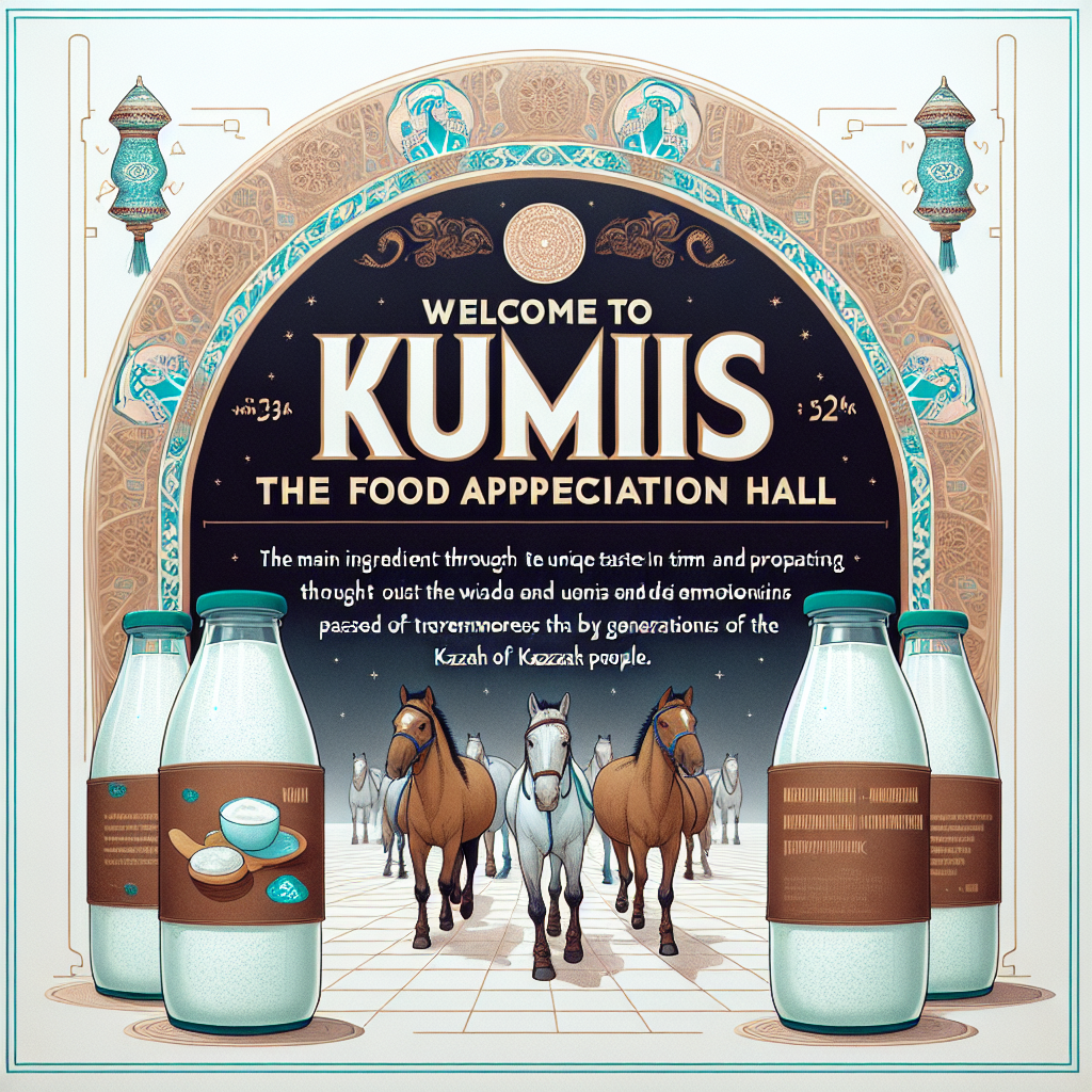Welcome to the Kumis Food Appreciation Hall, a special exhibition center dedicated to showcasing and propagating the essence of Kumis, a traditional horse milk product of the Kazakh people. Here, we hope that through the unique taste of each sip of Kumis, you can traverse through time and experience the wisdom and emotions passed down by generations of the Kazakh people. The main ingredient of Kumis is horse milk.