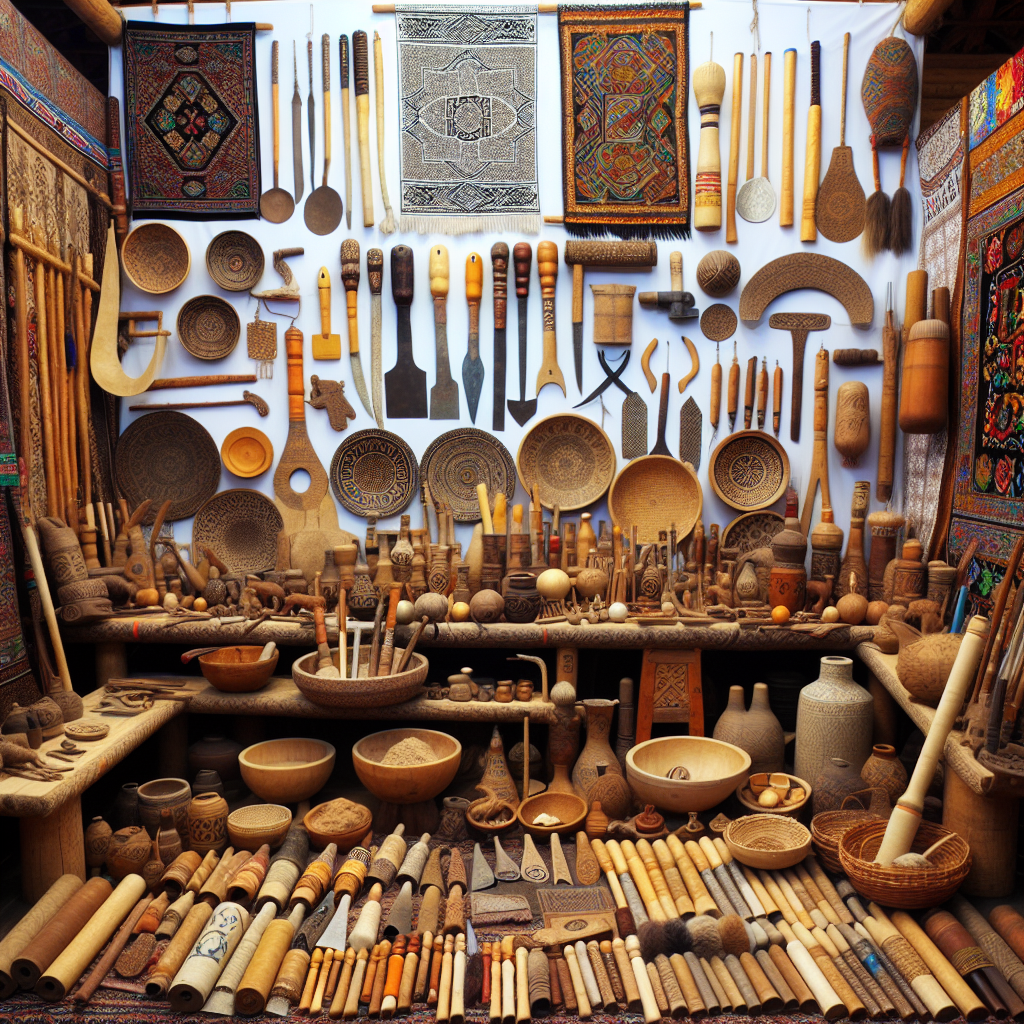 Display a variety of traditional tools and methods used by the Kazakh ethnic group in Xinjiang for making koumiss.