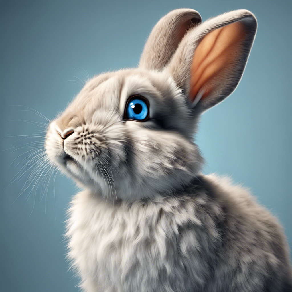 beautifull cute rabbit with blue eyes