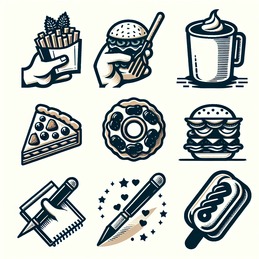 Create a simplistic vector illustration representing an object related to delicious food