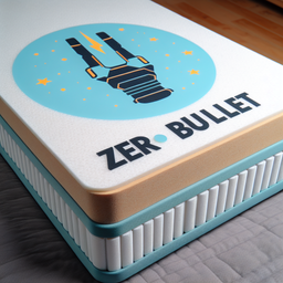 A memory foam mattress branded with the name 'Zero Bullet'