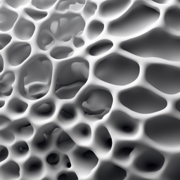 please draw two Cu foam with porous structure. One of them is on the left. The other one is located on the right and coated by carbon nanotubes.
